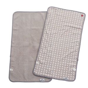 Image of a Baby changing towels - Beige set: terry-cloth towel and waterproof one. Perfect for changing baby anywhere. Machine-washable and dryer-safe.