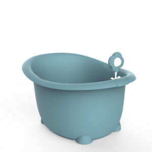صورة لحوض استحمام - أخضر مع مقعد حديثي الولادة قابل للإزالة وتصميم مانع للانزلاق. آمن ومريح لطفلك. خالي من الفثالات بوفر مساحة كبيرة للأطفال الرضع