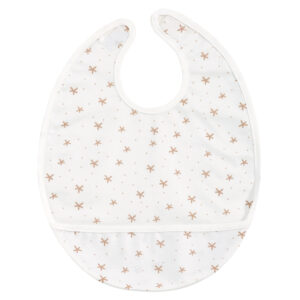 Image of a Baby Bib 25×35 - White: This practical and stylish bib keeps your child's clothes clean during mealtimes. Made of high-quality materials.