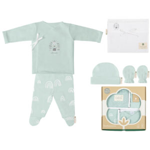 Image of Soft Newborn Pajama Bundle - Green made from 100% natural cotton. Keep your little one warm and comfortable during the first few months of life.