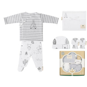 Image of Soft Newborn Pajama Bundle - White made from 100% natural cotton. Keep your little one warm and comfortable during the first few months of life.