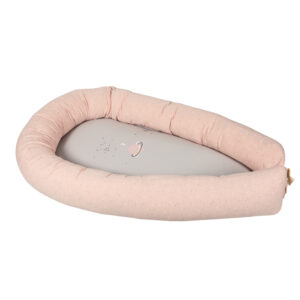 Image of a The Nest Cradle - Planet Pink is the perfect way to keep your baby comfortable and safe. It's made from soft, organic cotton and is machine-washable.
