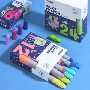 Image of a Silky Crayon - 6 Colors: Colorful crayon set in lipstick-style design.
