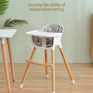 Image of a Baby High Chair - White is the perfect way to keep your child safe and comfortable while they eat. It's adjustable, comfortable, and easy to use.
